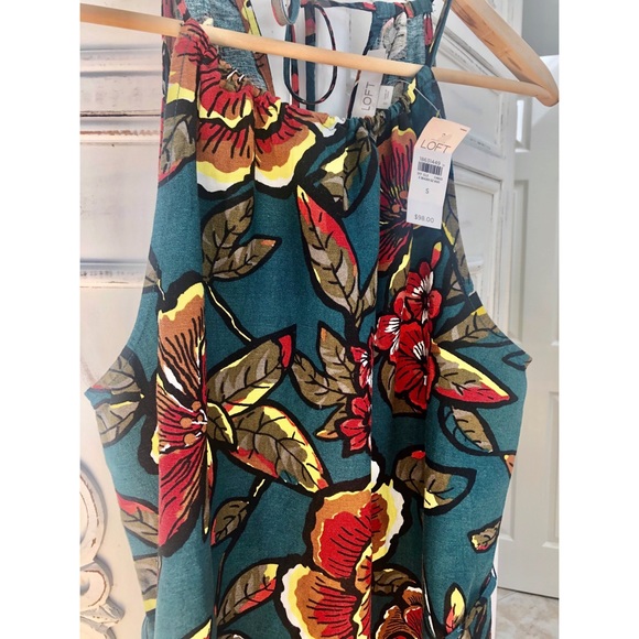 NWT Linen Loft Paradise Teal Maxi Dress - Picture 4 of 14